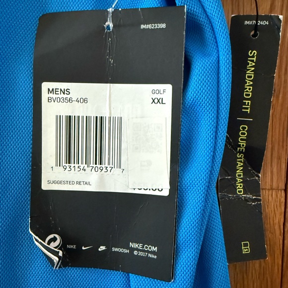 Nike Men's Dri Fit Blue Polo Golf Shirt - Picture 6 of 6